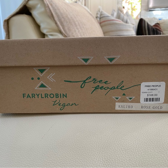 Free People Rose Gold Wedge Shoes - Picture 2 of 4